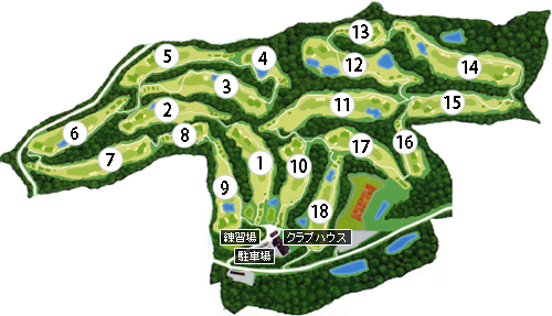 ローズランドカントリークラブコースレイアウト